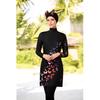 2-piece Muslim Women's Modest Tropical Rainforest Print Seaside Swimwear Full Coverage Swimsuit Set Beachwear Burkini Swimsuit Set (Without