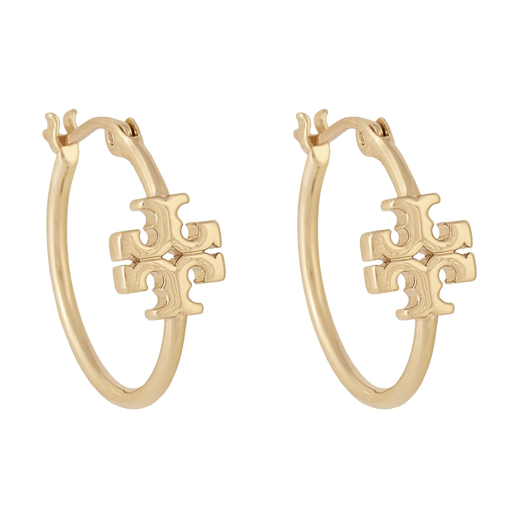 Tory Burch Logo Brass Earrings Women earrings Gold POIZON240621788 F,Gold