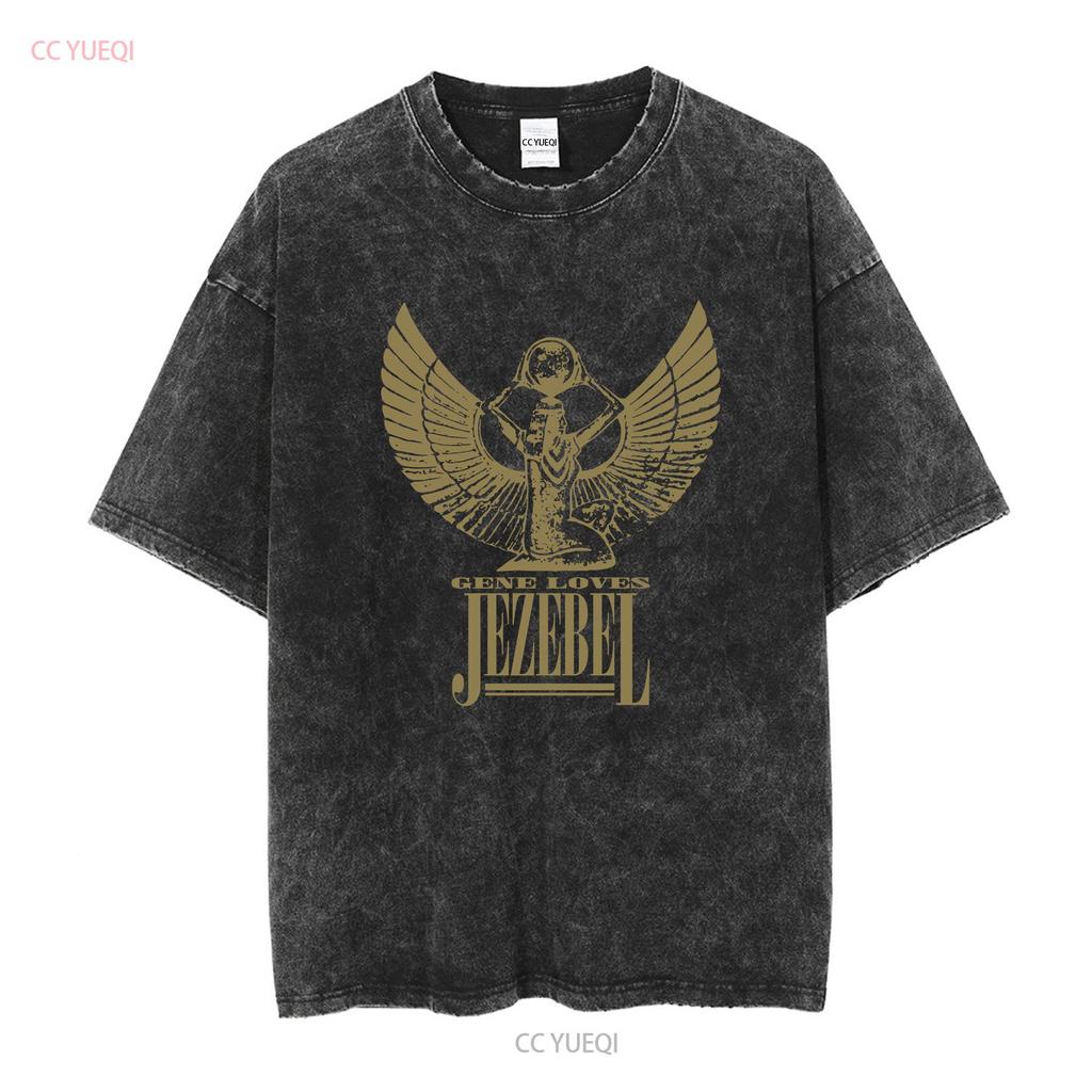 Gene Loves Jezebel Piękna Koszulka vintage Sprana Góra Do Codziennego Ubrania Unisex męska Oddychająca z grafiką Wszechstronna Codzienna