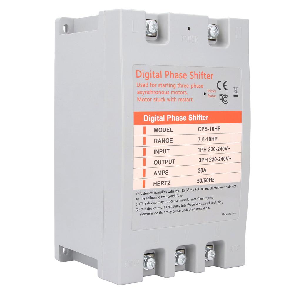 Single To 3 Phase Converter 5.5‑7.5KW 30A Digital Phase Shifter Converter for Residential Commercial