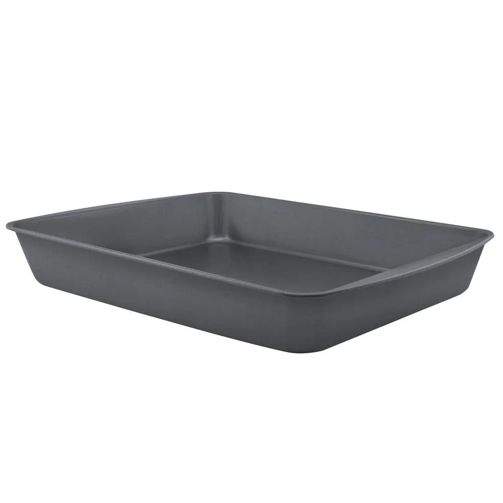 Nonstick Roasting Pan Jumbo Steel Roaster Turkey Ham Durable Easy Clean Dishwasher Safe Kitchen Bakeware 17.2x12.7x2.7 Inches