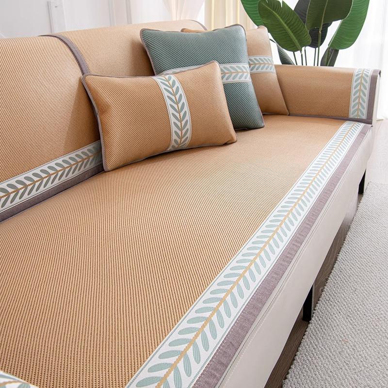 

Wormwood Sofa Cushion Summer New Summer Mat Seat Cushion Ice Silk Non-Slip Sofa Cover Seat Cushion Cool Cushion 70*70cm