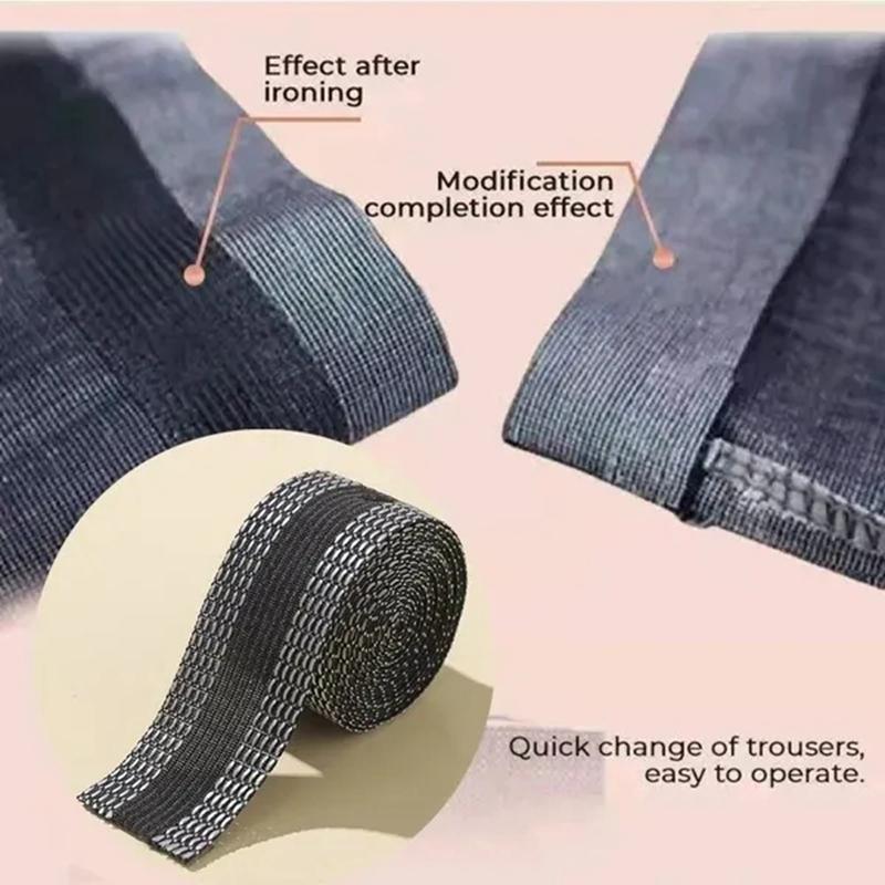 3/5/10M Pasta Autoadesiva per Pantaloni Stirabile Bordo Pantaloni Accorcia Ripara Pantaloni per Abbigliamento Jeans e Pantaloni Jeans Abbigliamento Cucito Fai da Te Tessuto