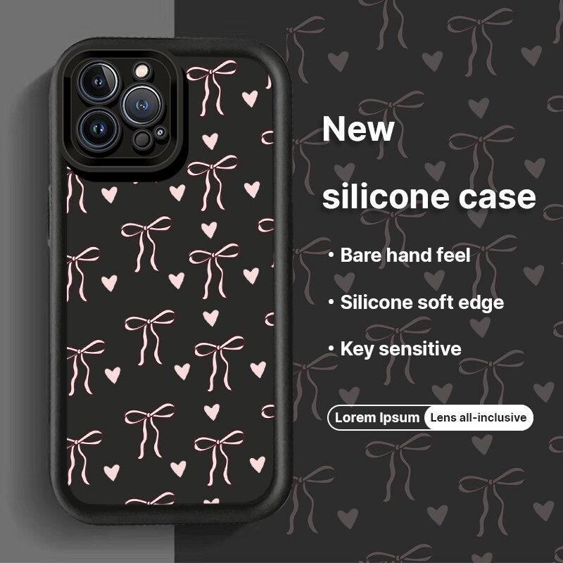 Phone Case For Infinix GT 30 20 Pro Note 50 40 40S 30Pro Plus Smart 10 8 9 Hot 60 50PRO Silicone Love Bowknot Cover