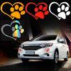 Love Heart Dog Paw Footprint Highly Reflective Sticker For Car Window Bumper Night Driving Warning Sign Reflector Animal Decal