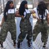 Women's Casual Loose Camouflage Workwear Jumpsuit Overalls