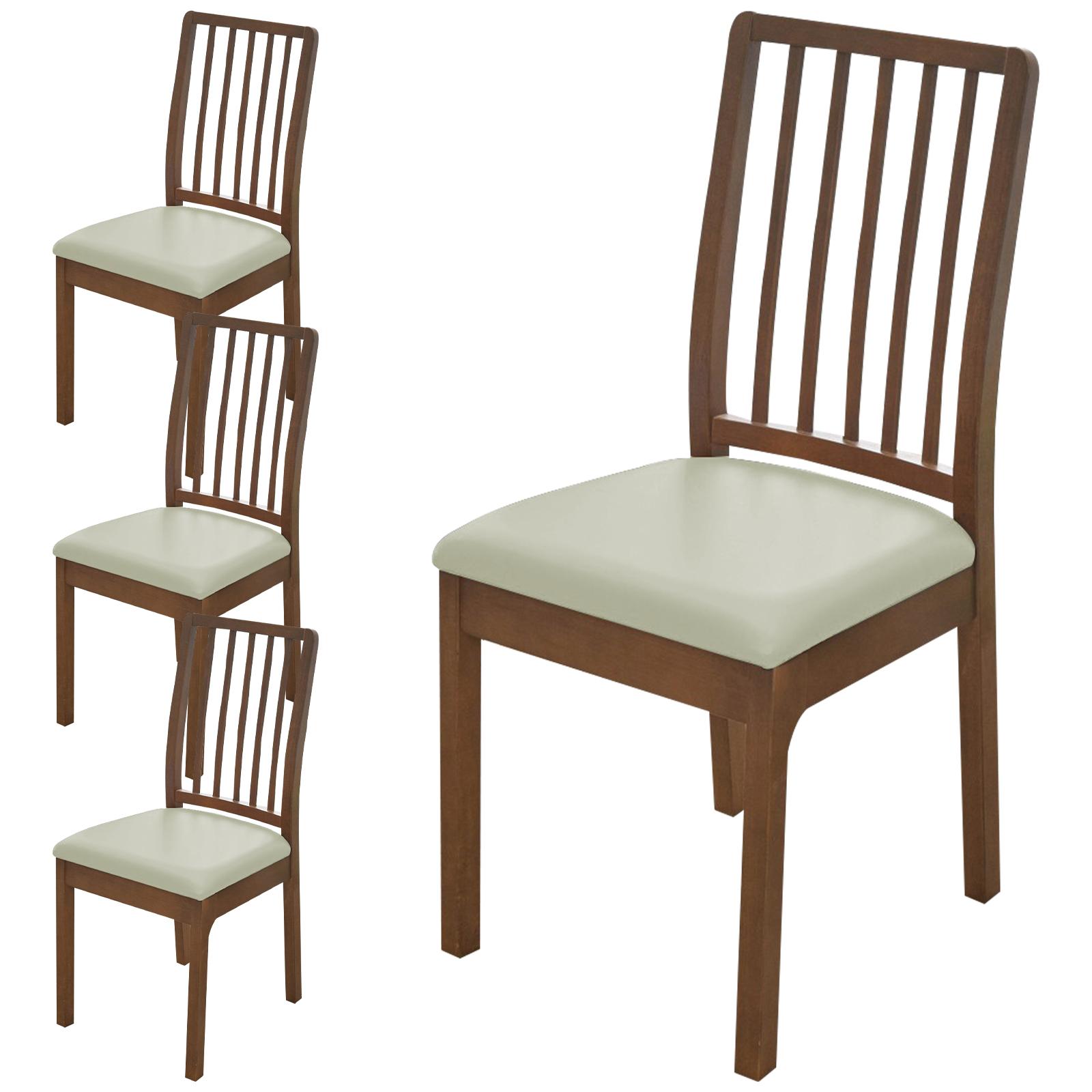 4Pcs Elastic Chair Seat Cover Waterproof Synthetic Leather Kitchen Dining Chair Seat Slipcover for Restaurant Living Room 3760₽