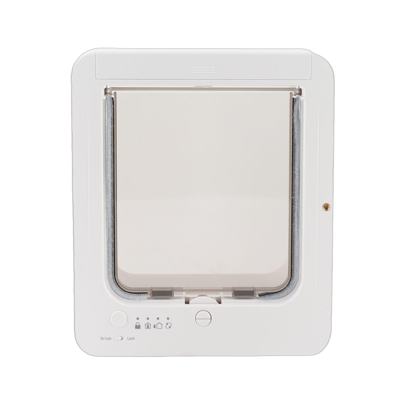 

Automatic Cat Door Smart Cat Door Automatic Sensing with Collar Activated Easy Installation Pet Door for Home Collar Cat Door белый