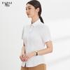 FAPAI Women's Wrinkle-Resistant Cotton Short-Sleeve Shirt