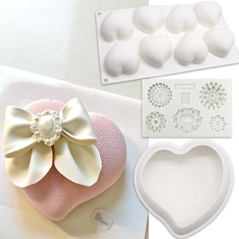 Heart Shape Chocolate Silicone Mold for French Mousse Pastry Flexible Nonstick Baking Tool Perfect for Festive Occasions
