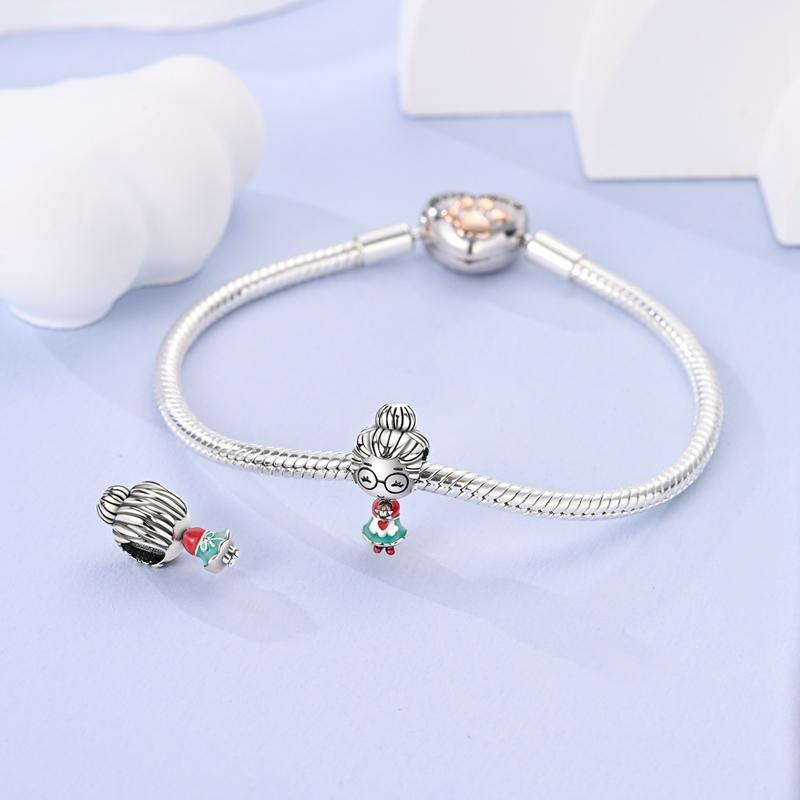Charms Copper Warm Grandmother Family Affection Beads Fit Charms Plata Original Bracelet Beads Women Jewellery Making