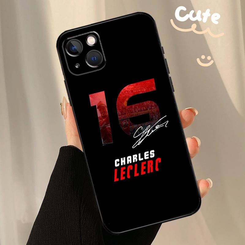 Charles Leclerc 16 F1 Phone Case For iPhone 13 11 12 14 15 16 Pro Max XS X XR 13 12 Mini Plus Coque