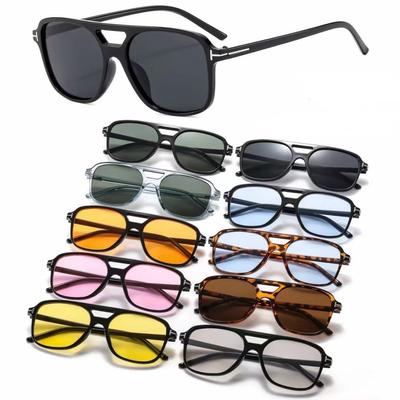 Lightweight Double-Beam Marine Sunglasses, Driving Sunshade Glasses, Square Frame Sunscreen Sunglasses.