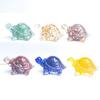 Schildkröte Taschenschildkröte Figur Tiere Kristall Epoxid Schildkrötenstatue Steine Skulptur Büro