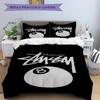 3Pcs Stussy Pool Ball Style Bedding Set Soft Fabric Duvet Cover Pillowcases Home Christmas Xmas Halloween Gift 1 Duvet Cover 2 Pillowcase G1229