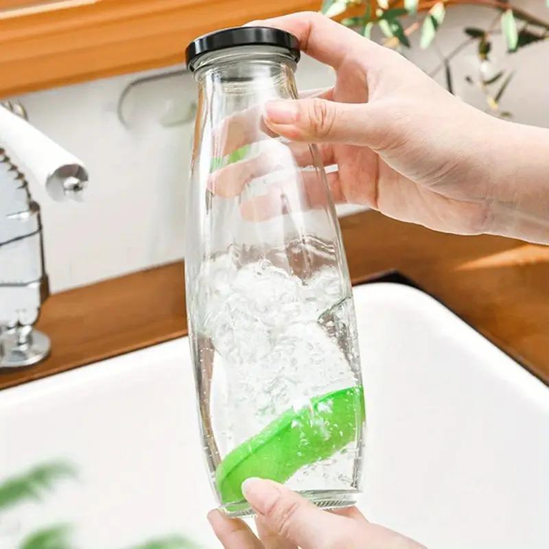 5/3/1PCS Reusable Edamame Cleaning Sponge Brush Pea Brush Scrub Cup Artifact Cleaning Sponge Wipe Bottle