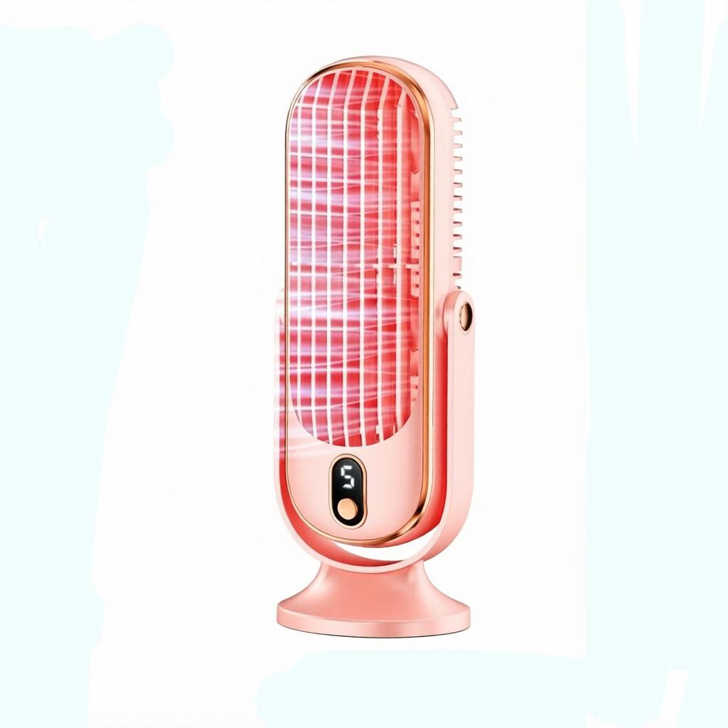Portable USB Desk Fan Dual Motor 5-Speed LED Large Battery 360° Cooling Quiet for Office Home Travel Camping RV