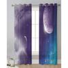 Cloud Universe Moon Space Sheer Curtains for Living Room Decoration Window Curtains for Kitchen Tulle Voile Organza Curtains