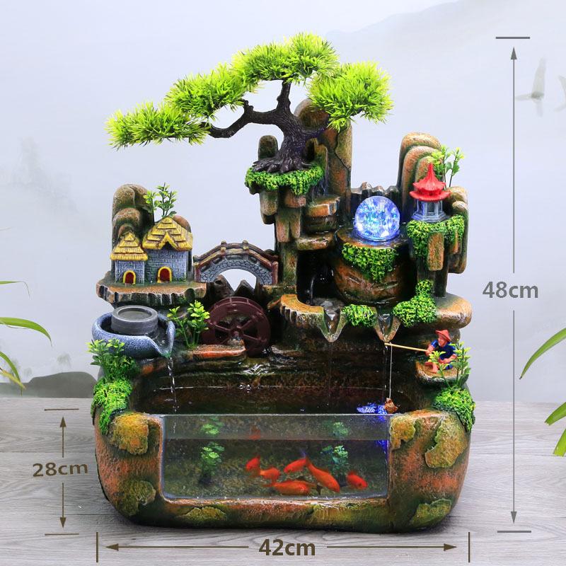 Rockery Circulating Water Fish Tank for Living Room - Small/Medium Aquariums & Desktop Goldfish Tank