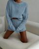 European and American women's clothing new knitted casual sweater shorts set