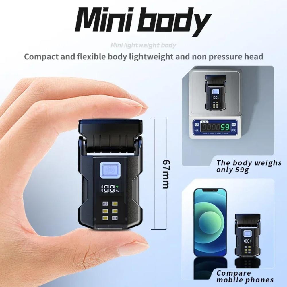 Portable Mini LED Flashlights USB Rechargeable EDC Flashlight with Battery Display Magnetic Working Light 7 Modes Fishing Torch