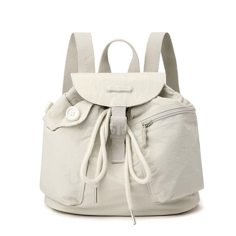 

Новый женский нишевый дизайн, легкий рюкзак с карманом на пуговицах и шнурком