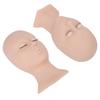Eyelash Mannequin Head High Simulation Elastic Washable Soft Silicone Makeup Practice Mannequin Head Single Eyelid Pink