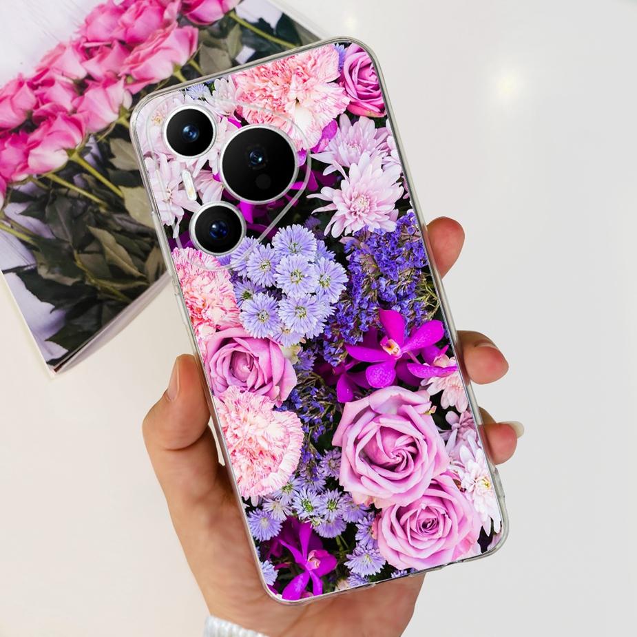 For Huawei Pura 70 Pro Plus Case Stylish Painted Cover Clear Silicone Phone Cases For Huawei Pura 70 Pro Pura70 Pro+ Soft Fundas