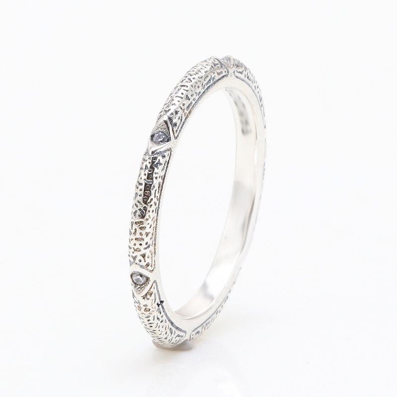 Pan Jia Elegant Rivet  Gemstone Ring - Light Luxury Valentine s Day Gift for Girlfriend or Best Friend 56#