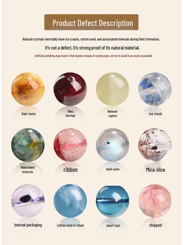 Jingxi Crystal Natural Venus Rutilated Quartz Bracelet - Golden Rutilated Quartz Beaded Bracelet