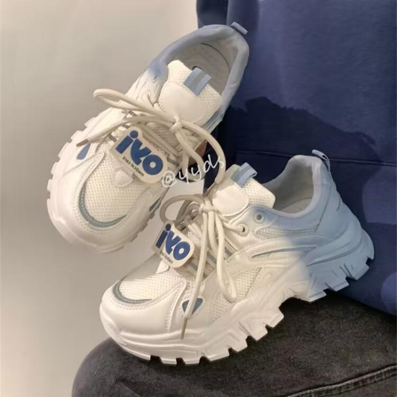 Women Sneakers Fashion Mesh Sport Shoes Autumn Casual Comfortable Thick Sole White Female Platform Dad Shoes Zapatillas Mujer