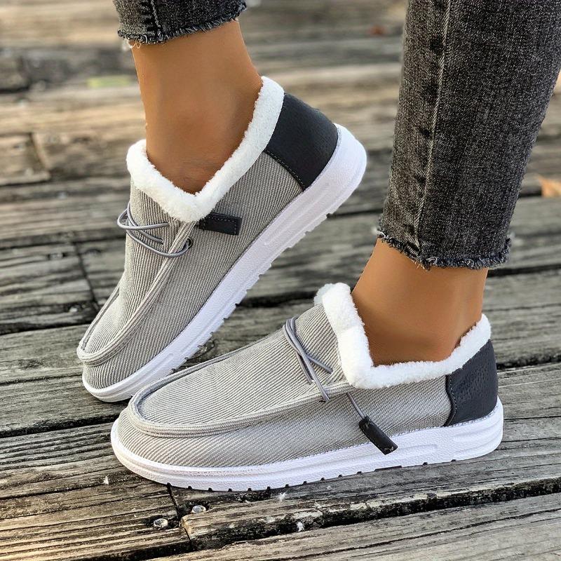 Women's Winter Furry Slip-Resistant Platform Sneakers/Boots - Thick Platform Height Increase