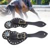 2Pcs Spur Strap Set Artificial Lther Rhinestone Decorations   Spur Holder for