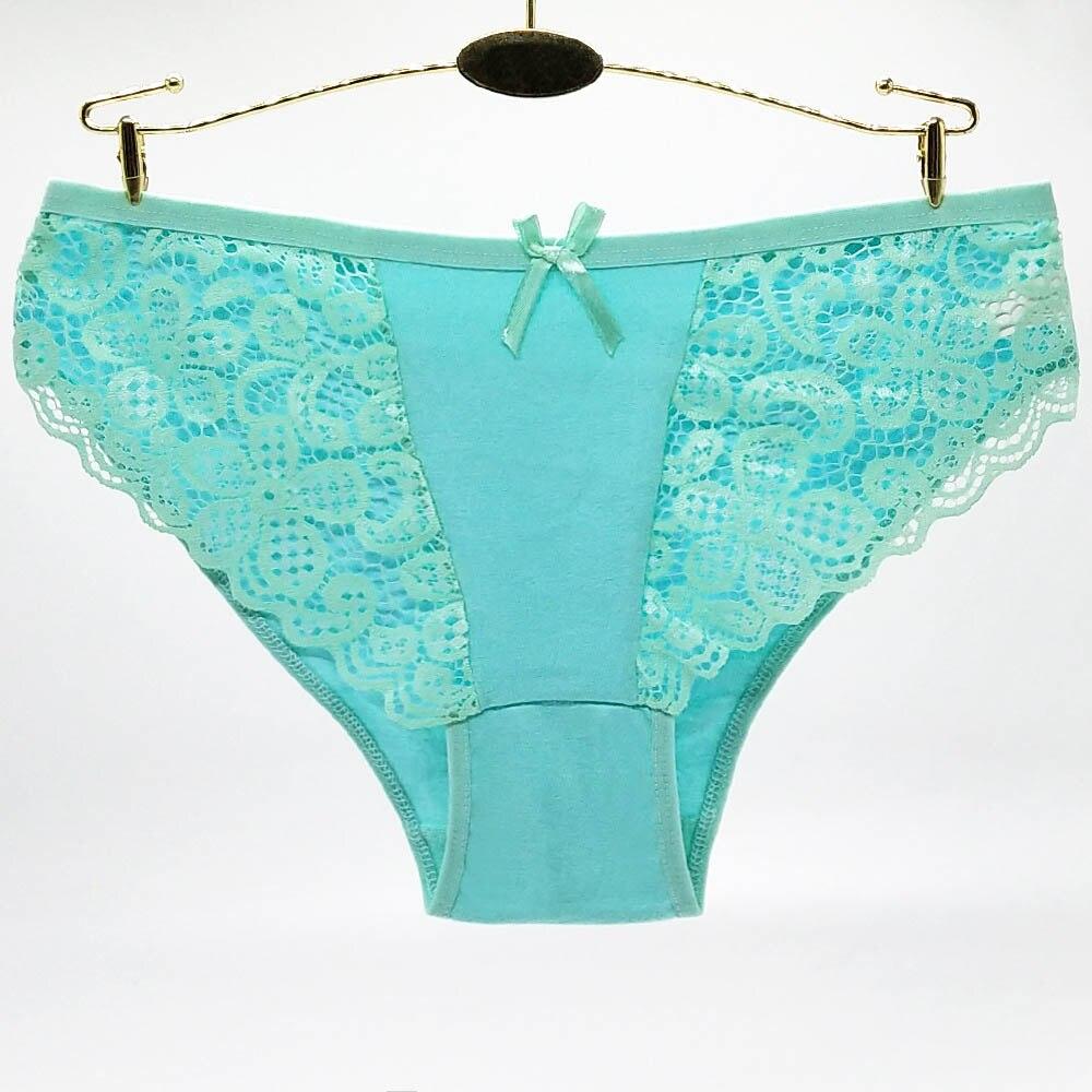 Ropa interior Mujer Calzoncillos Bragas Calzoncillos de encaje sexy de algodón 6 unids/lote