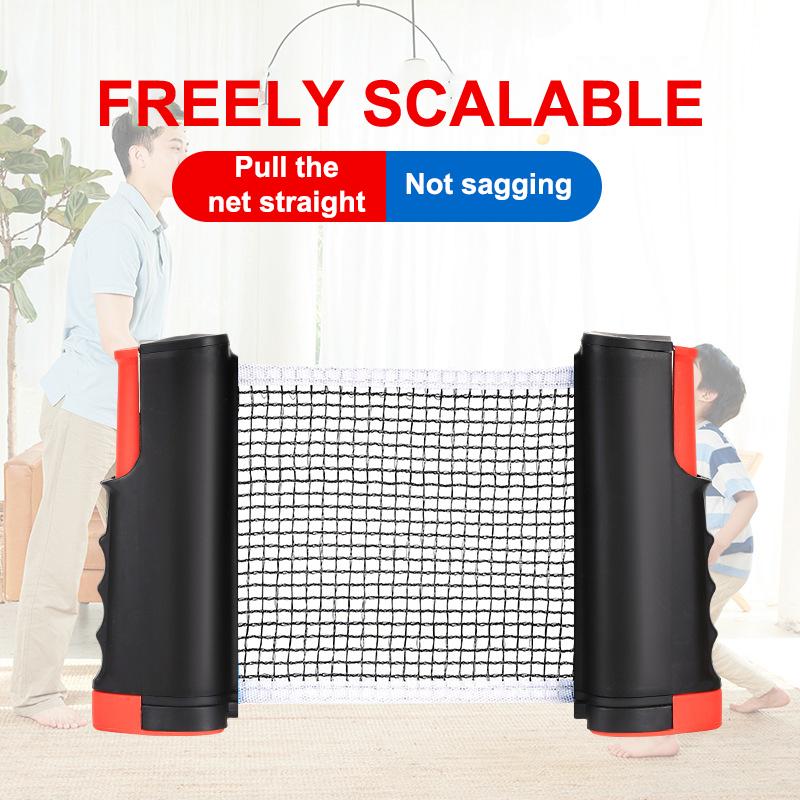 Přenosný stolní tenis Kryt sítě Měřidlo Výsuvný set na stolní tenis Záchytné stojany Nastavitelné nářadí Venkovní domácí sporty klip na