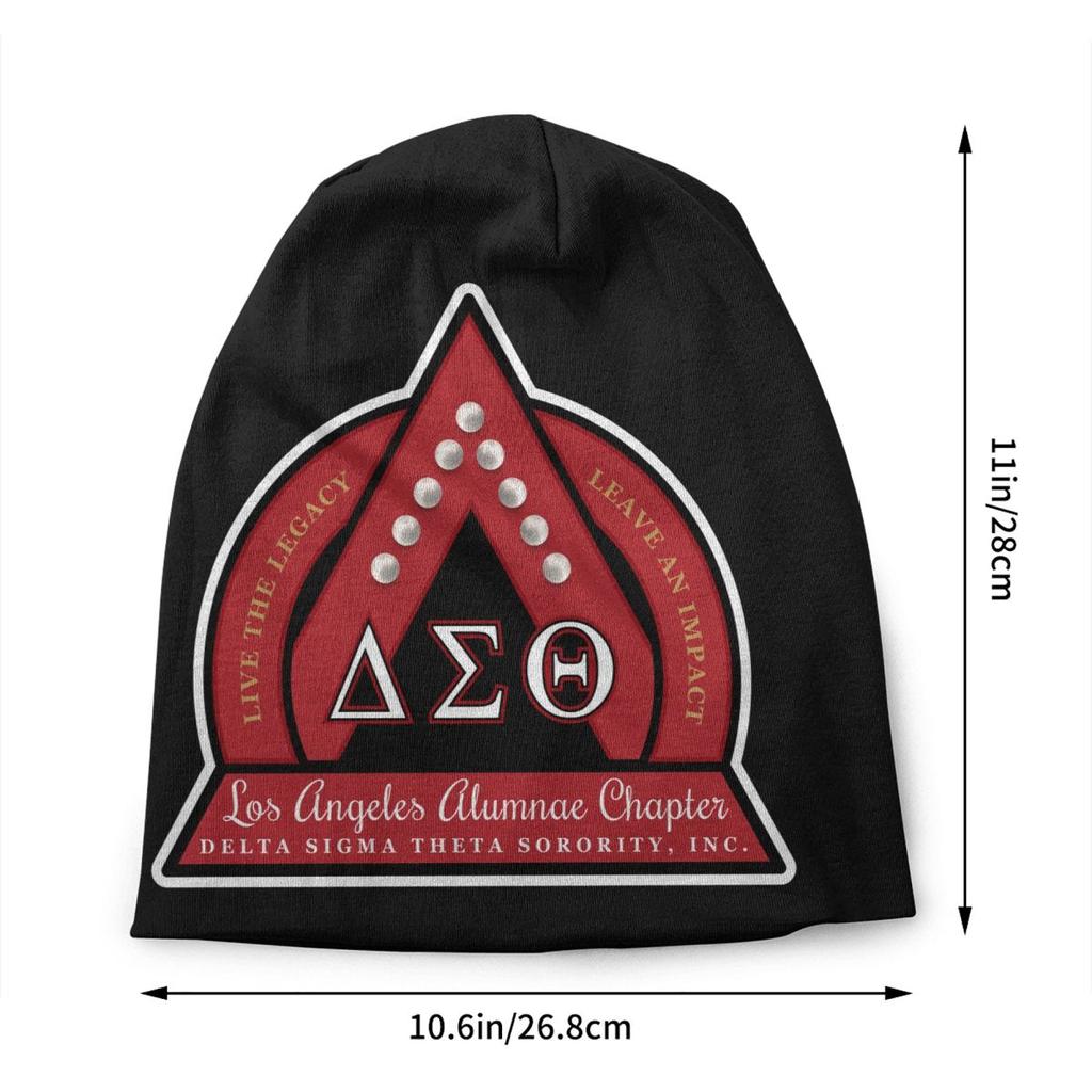 Custom Delta Sigmas Theta Bonnet Hats Street Knitted Hat For Women Unisex Warm Winter Skullies Beanies Caps