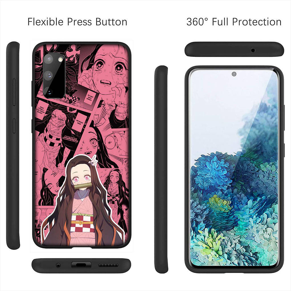 For Samsung Galaxy S24 S23 iPhone 16 15 14 Xiaomi Redmi Note 13 12 11 Plus 9 Pro Max X XR Phone Case Agatsuma Zenitsu Demon Slayer Nezuko OPPO Huawei
