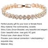 Chain Cubic Elegant Woman Zircon Rhinestone Inlaid Bangle for Daily Wear