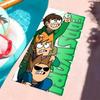 E-Eddsworld-S Towel Microfiber Beach Towel, Quick-Dry, Sand-Free, Ultra-Fine Fiber, Super Soft.