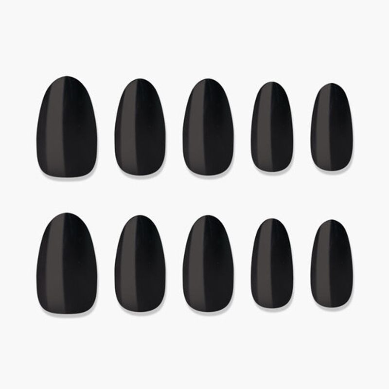 Reusable Nail Tips New Black (Almond)