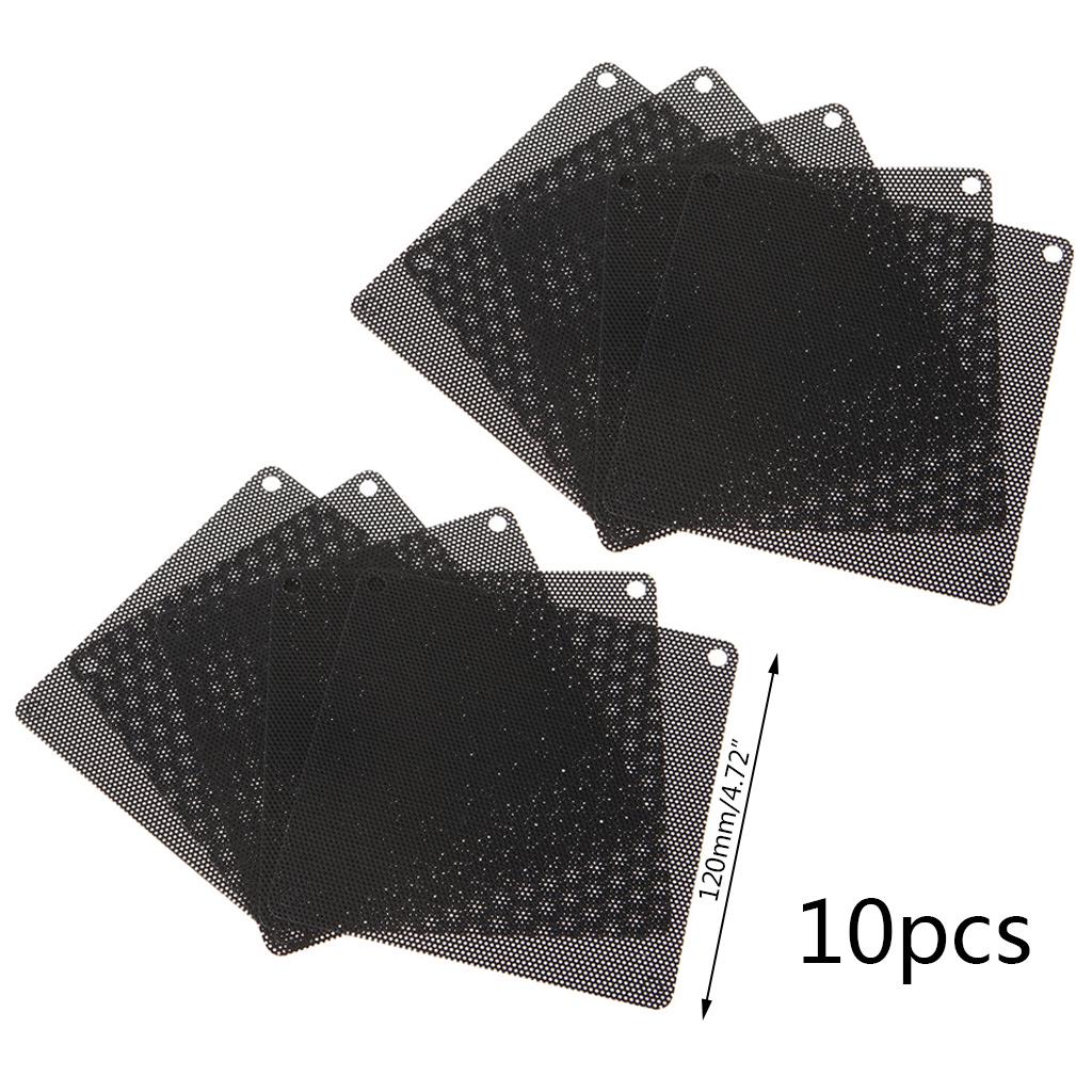 120mm Computer Chassis Filter Mesh PC for Case Fan Cooler Dustproof Cover PVC Filters 10 Pieces