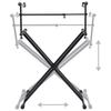 Double Braced Keyboard Stand with X Frame Black