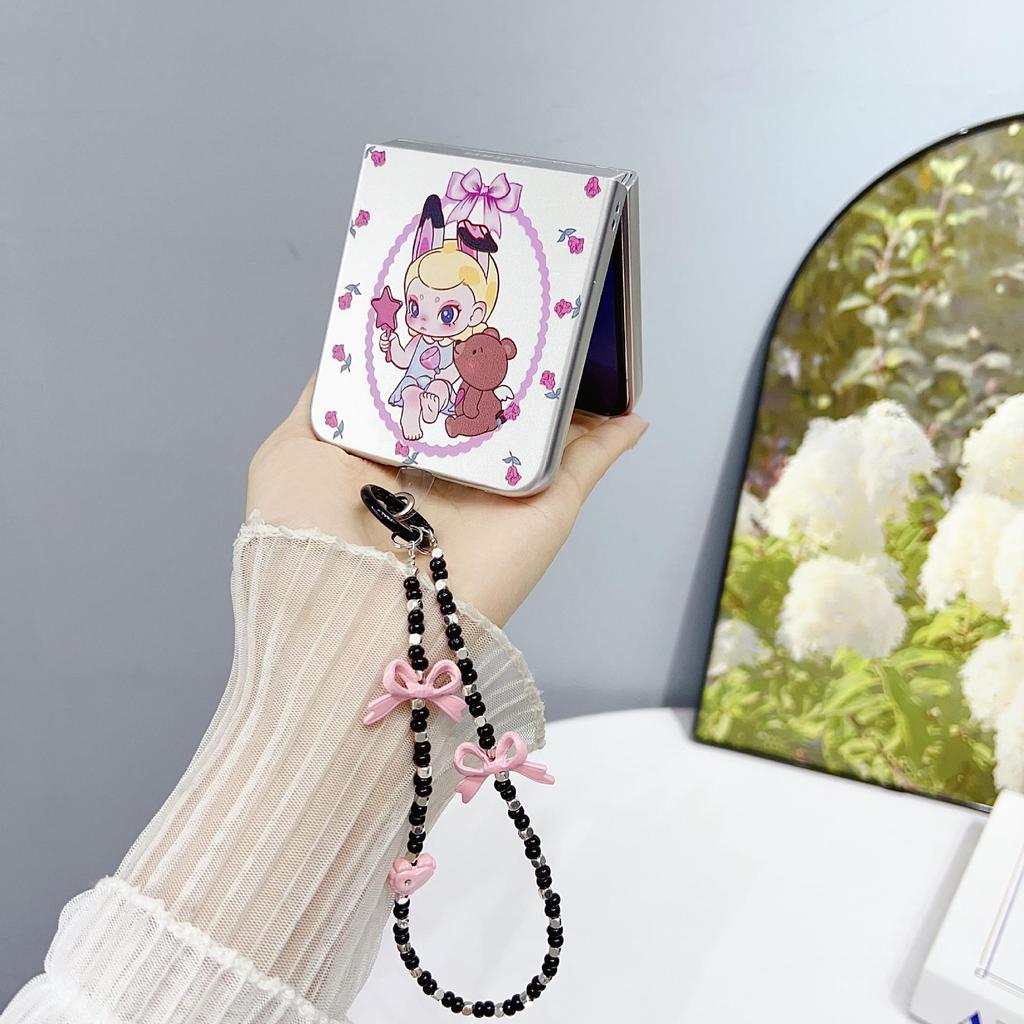 Electroplated Protective Case for Samsung Galaxy Z Flip7/6/5 - Compatible with Japanese & Korean Cartoons