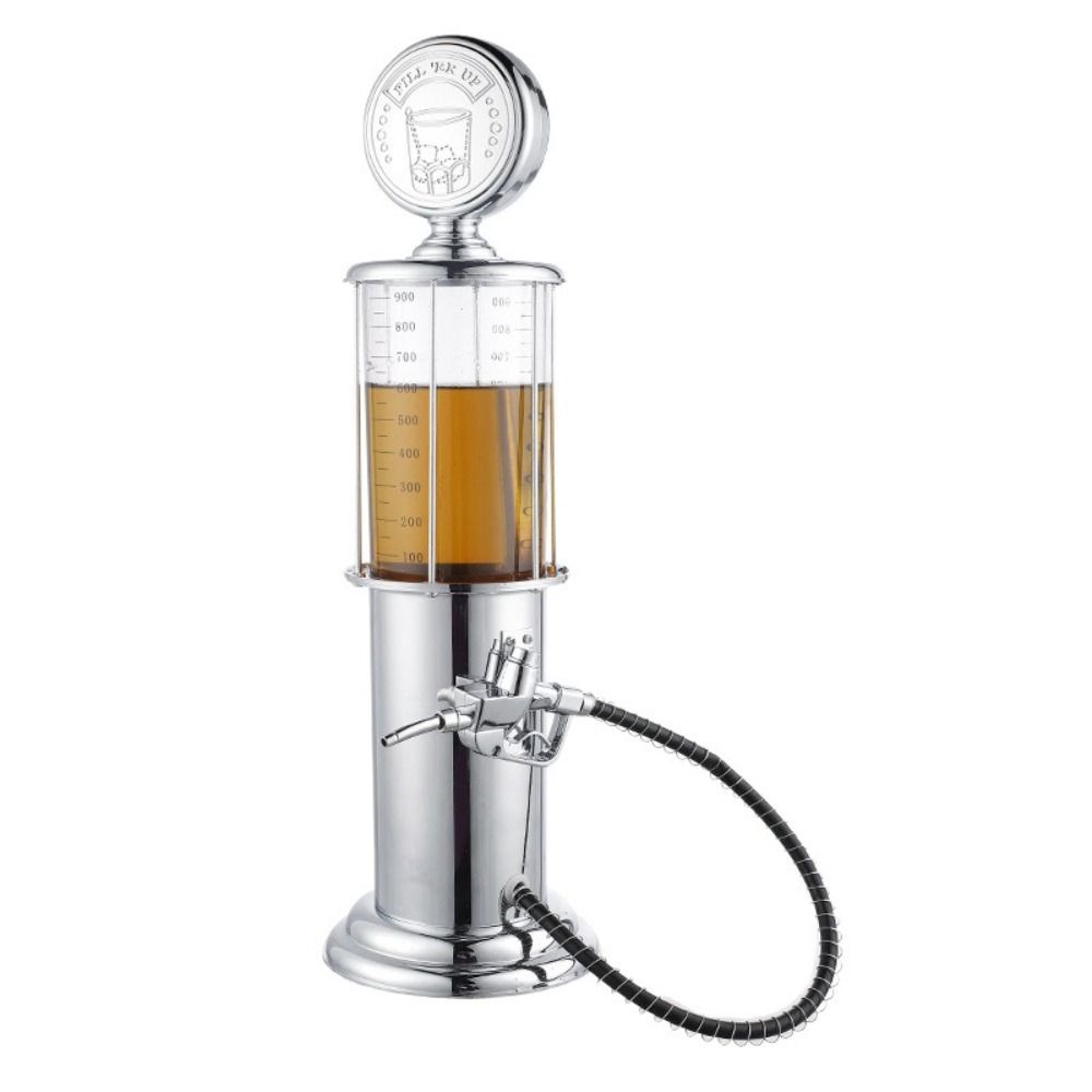 Decanter Tower Single Pump Wine Dispenser Retro Style Drop Resistant Beer Tower 900ML Plastic Beverage Container Restaurant