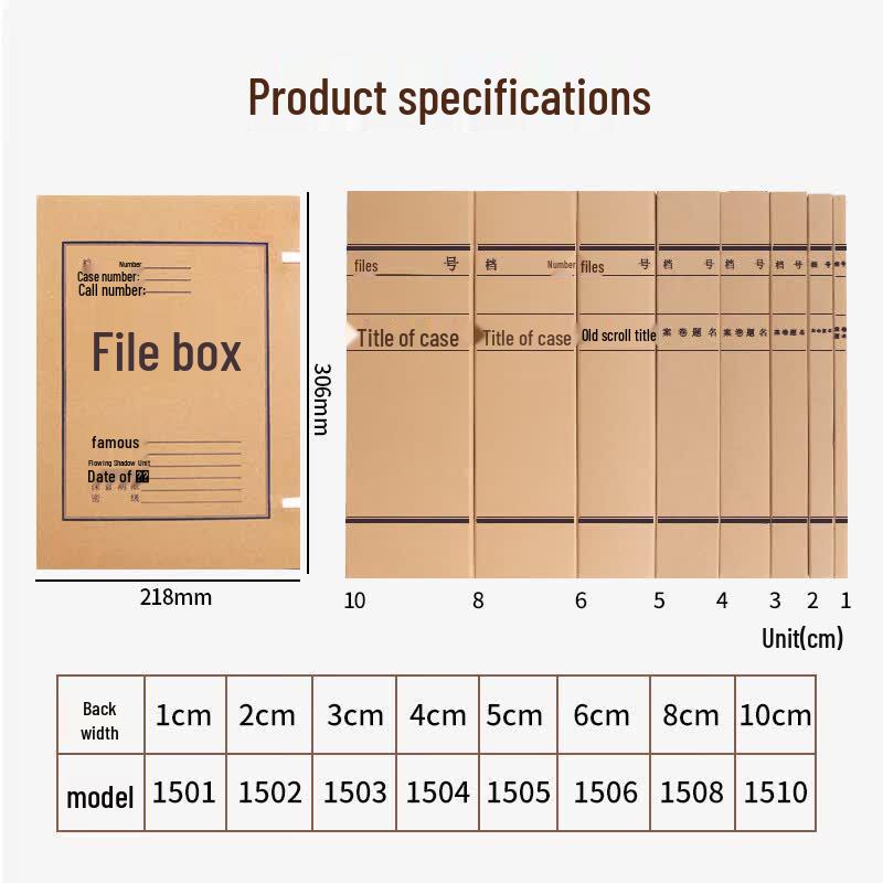 Youbili A4 Kraft Paper File Storage Box