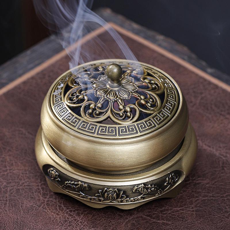 Brass Incense Burner for Sandalwood, Agarwood, and Coils - Perfect for Home, Tea Ceremony, and Indoor Use