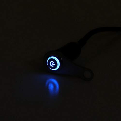 VISPREA Metallknopf mit LED-Licht Universeller Lenkerschalter Zentral