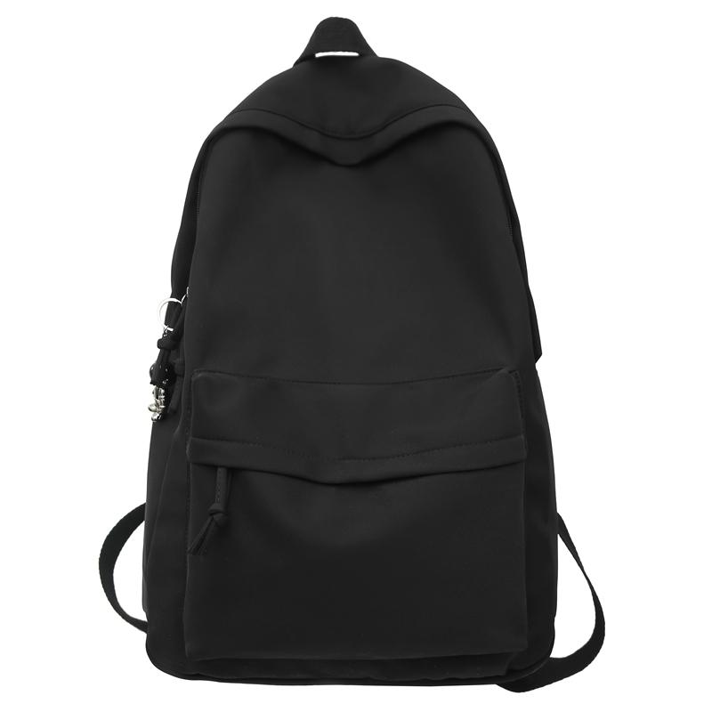 

Мужской рюкзак большой вместимости, женский однотонный рюкзак, школьная сумка для школьников Small чёрный