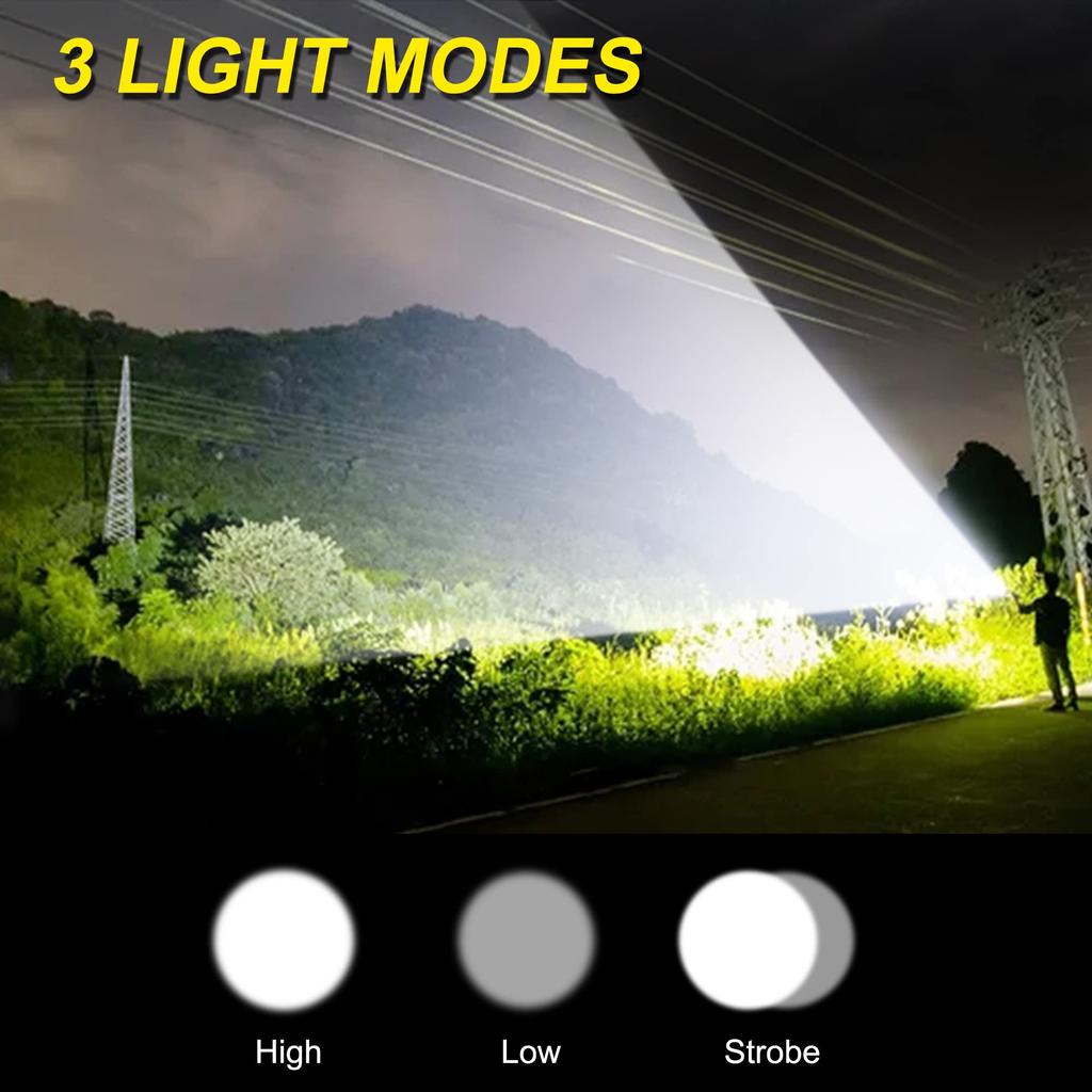 DARKBEAM LED Rechargeable 1000 Compact and Bright Pocket Handheld Flashlight for and with Flashlight, USB, Lumens, Flashlight, Zoomable, Waterproof,