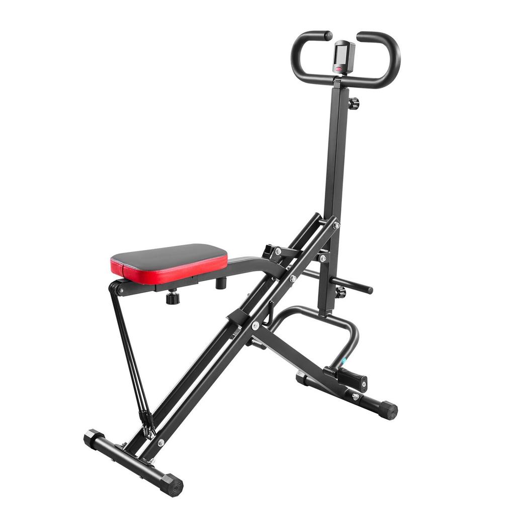 Squat Machine, Deep Squat Rowing Machine for Home, Easy Setup & Foldable Exercise Equipment, Glute Trainer Machine with 3 High-Strength Resistance